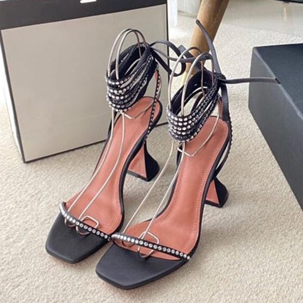 sandals elegant crystal square toe wedding brand design summer high heel leather women shoes fashion lace-up female, Black
sandals elegant crystal square toe wedding brand design summer high heel leather women shoes fashion lace-up female, Black
