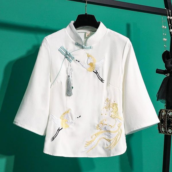 chinese style clothing women clothes 2021 tang suit mandarin collar embroidery cheongsam and blouse hanfu ethnic, Red
chinese style clothing women clothes 2021 tang suit mandarin collar embroidery cheongsam and blouse hanfu ethnic, Red
