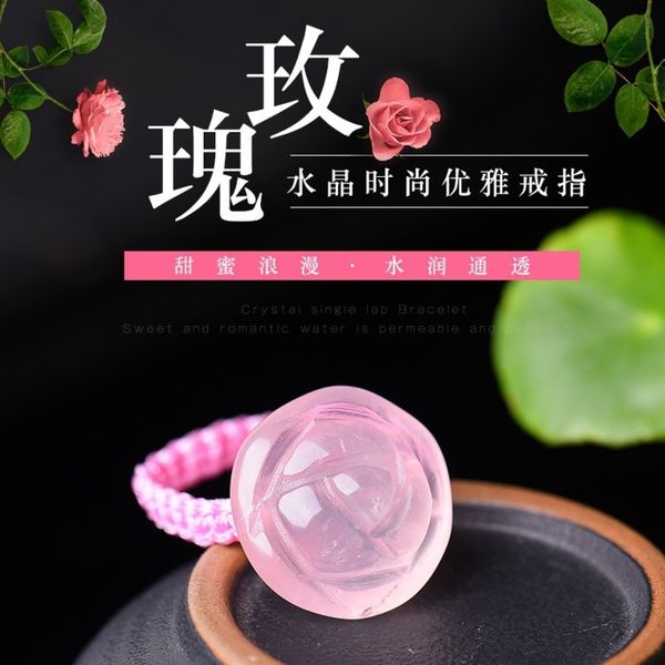 direct sale amethyst z powder crystal dongling jade rose hand made ring, Silver
direct sale amethyst z powder crystal dongling jade rose hand made ring, Silver