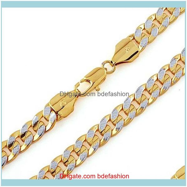 necklaces & pendants jewelry2-tone gold filled curb chain necklace for men party birthday 24inches chokers drop delivery 2021 os6q8, Golden;silver
necklaces & pendants jewelry2-tone gold filled curb chain necklace for men party birthday 24inches chokers drop delivery 2021 os6q8, Golden;silver