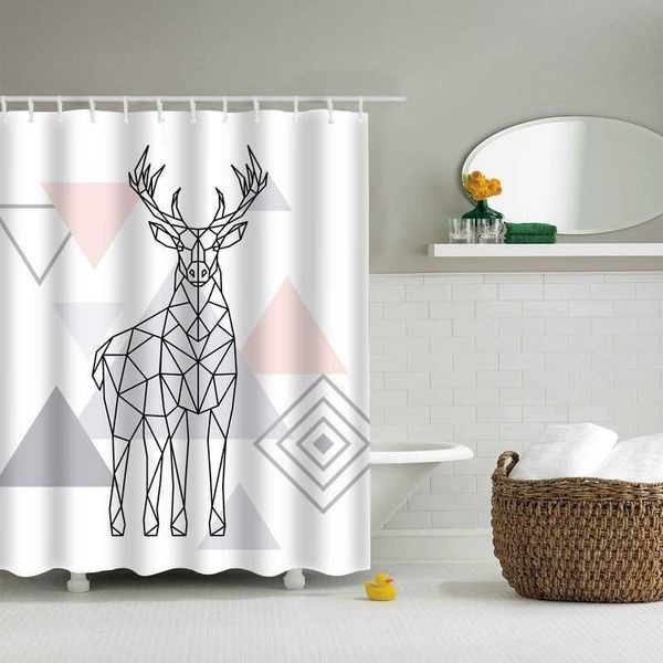 shower curtains simple style elk geometric animal pattern curtain bathroom waterproof polyester decoration
shower curtains simple style elk geometric animal pattern curtain bathroom waterproof polyester decoration