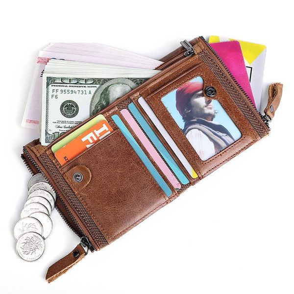 wallets 100% genuine leather casual men's wallet short multi-function card bag zipper buckle triangle folding for rfid, Red;black
wallets 100% genuine leather casual men's wallet short multi-function card bag zipper buckle triangle folding for rfid, Red;black