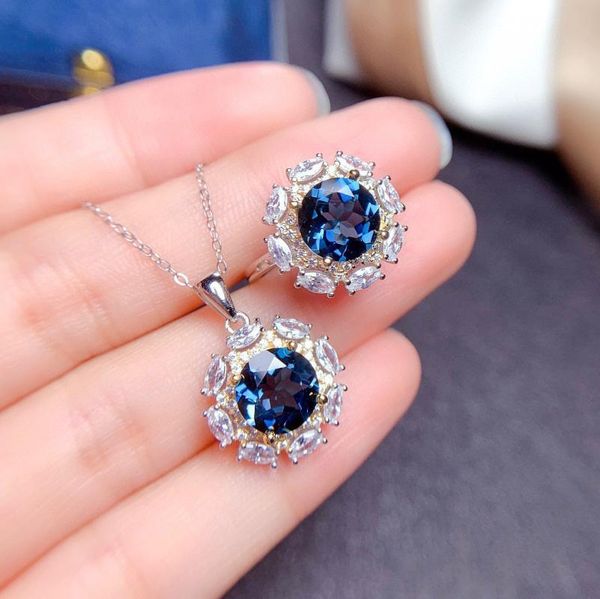earrings & necklace bride jewelry set blue gem stone pendant rings engagement wedding ring bridesmaid xmas gifts, Silver
earrings & necklace bride jewelry set blue gem stone pendant rings engagement wedding ring bridesmaid xmas gifts, Silver