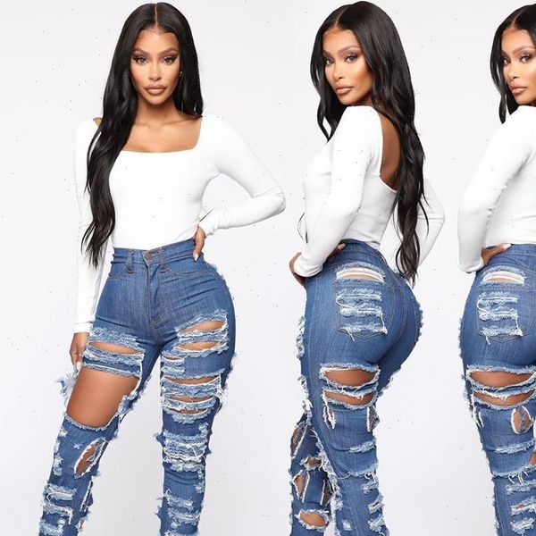 fashion ripped high waist womens jean stretch denim pencil pants street trendy slim xs xl drop, Blue
fashion ripped high waist womens jean stretch denim pencil pants street trendy slim xs xl drop, Blue