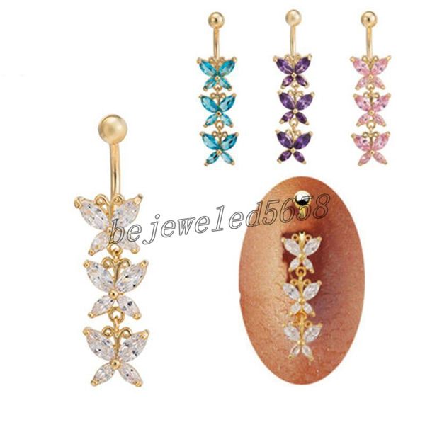 18k yellow gold plated cz crystal butterfly navel ring white/blue/pink/purple butterflies belly button rings for women body jewelry wedding, Silver
18k yellow gold plated cz crystal butterfly navel ring white/blue/pink/purple butterflies belly button rings for women body jewelry wedding, Silver