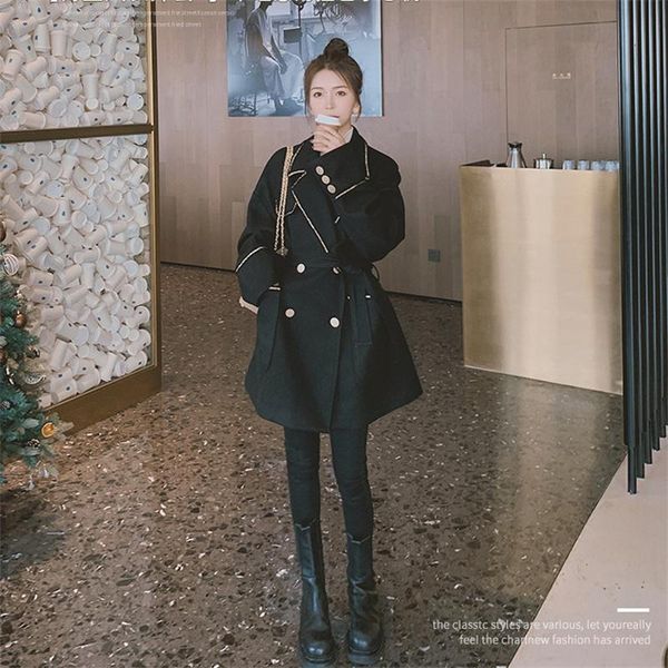 women's trench coats autumn fashion classic black coat for women windbreaker 2021 spring korean office lady femme, Tan;black
women's trench coats autumn fashion classic black coat for women windbreaker 2021 spring korean office lady femme, Tan;black
