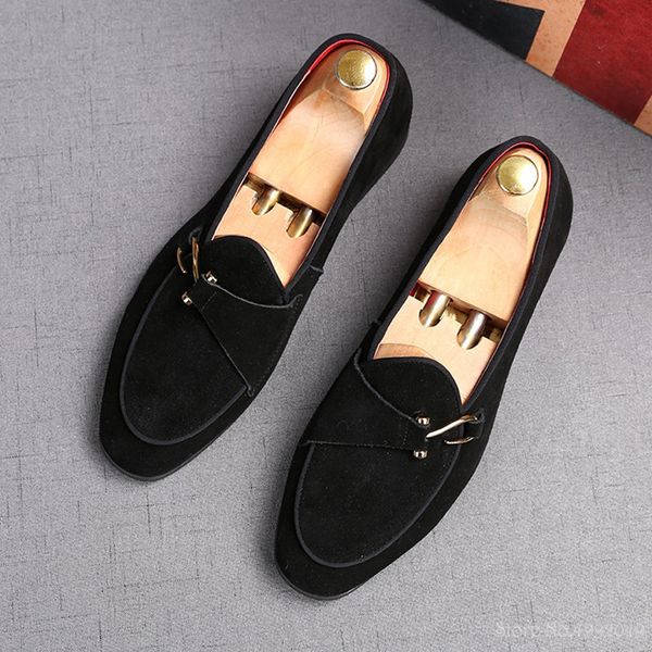 dress shoes luxury designer men's suede metal gentleman flats leather fashion casual charm pageant wedding prom footwear 2nb1, Black
dress shoes luxury designer men's suede metal gentleman flats leather fashion casual charm pageant wedding prom footwear 2nb1, Black