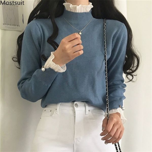 spring autumn elegant women knitted ladies pullver sweater long sleeve fake two piece jumper korean sweaters 210513, Black
spring autumn elegant women knitted ladies pullver sweater long sleeve fake two piece jumper korean sweaters 210513, Black