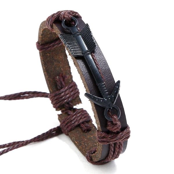 link, chain fashion black arrows sign bracelet casual pu leather bangle retro alloy feather hand for men boy friend gift
link, chain fashion black arrows sign bracelet casual pu leather bangle retro alloy feather hand for men boy friend gift