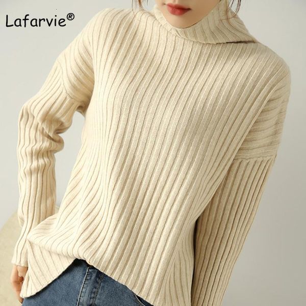 women's sweaters lafarvie korean knitted turtleneck wool sweater women oversize clothing pullover chandail femme loose casual tricot wa, White;black
women's sweaters lafarvie korean knitted turtleneck wool sweater women oversize clothing pullover chandail femme loose casual tricot wa, White;black
