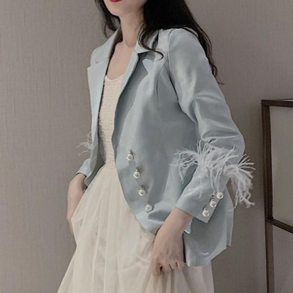women's jackets woman jacket feather tassel small suit pearl buckle female coats autumn spring ct022, Black;brown
women's jackets woman jacket feather tassel small suit pearl buckle female coats autumn spring ct022, Black;brown