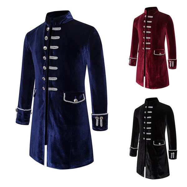 men's suits & blazers men velvet long jacket trench coat single breasted overcoat warm outwear blazer cosplay, White;black
men's suits & blazers men velvet long jacket trench coat single breasted overcoat warm outwear blazer cosplay, White;black