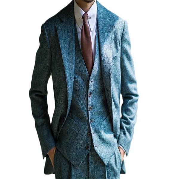 piece est men suits thick herringbone wool formal wedding tuxedos customized fit lapel coat+pant+vest men's & blazers, White;black
piece est men suits thick herringbone wool formal wedding tuxedos customized fit lapel coat+pant+vest men's & blazers, White;black