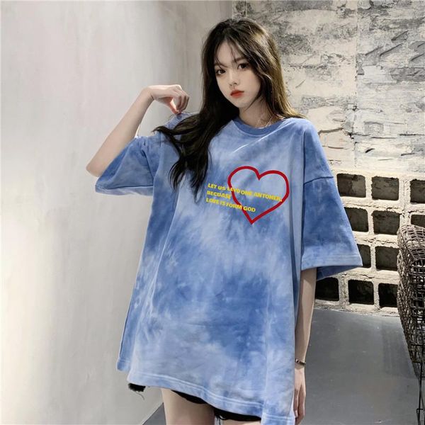 women's t-shirt 2021 summer women loose short sleeve love letter long tee shirt femme o-neck plus size hipster tie dye clothing, White
women's t-shirt 2021 summer women loose short sleeve love letter long tee shirt femme o-neck plus size hipster tie dye clothing, White