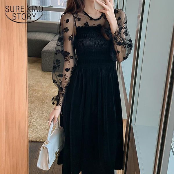 spring dress women korean mesh velvet autumn winter midi black embroidery vintage ladies dresses vestidos 12557 casual, Black;gray
spring dress women korean mesh velvet autumn winter midi black embroidery vintage ladies dresses vestidos 12557 casual, Black;gray