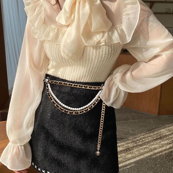 belts korean fashion pearl chain for ladies leather waist belt accessories women, Black;brown
belts korean fashion pearl chain for ladies leather waist belt accessories women, Black;brown