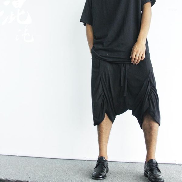 27-44 2021 men hair stylist hip hop splicing individuality retro rope pumping capri pants harem plus size costumes men's, Black
27-44 2021 men hair stylist hip hop splicing individuality retro rope pumping capri pants harem plus size costumes men's, Black