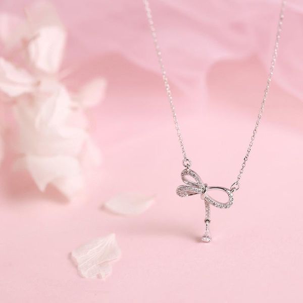 pendant necklaces obear shiny bow necklace for women silver plated short clavicle chain tide temperament zircon crystal
pendant necklaces obear shiny bow necklace for women silver plated short clavicle chain tide temperament zircon crystal