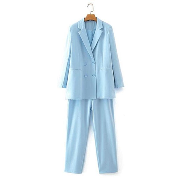 women's two piece pants pant suits set autumn female professional office lady blazer slim blue suit jacket+ feet sets, White
women's two piece pants pant suits set autumn female professional office lady blazer slim blue suit jacket+ feet sets, White