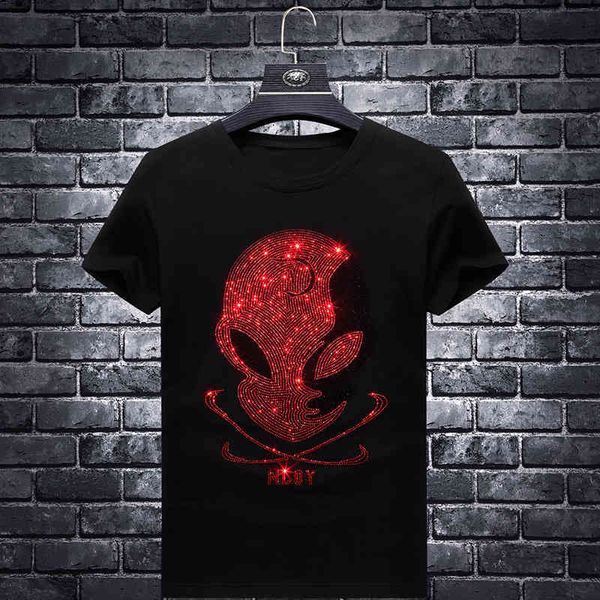 fashion t shirt 2021 summer short sleeve drill men's alien brand large korean heavy industry modal, White;black
fashion t shirt 2021 summer short sleeve drill men's alien brand large korean heavy industry modal, White;black