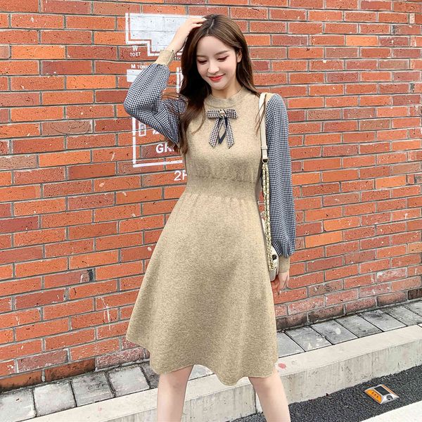 casual dresses female winter knitting fake slices two elegant high-waist pieces sweet bow long casual sleeve dressed sweater g9hq, Black;gray
casual dresses female winter knitting fake slices two elegant high-waist pieces sweet bow long casual sleeve dressed sweater g9hq, Black;gray