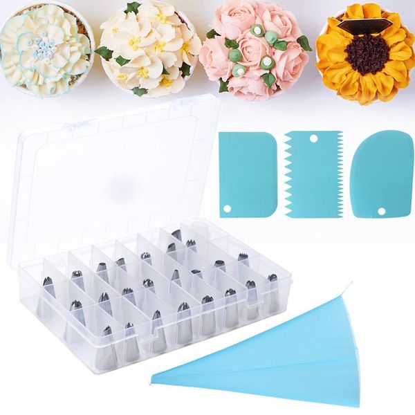 24pcs confectionery cream nozzles for cake decorating tools blue silicone pastry bag 3pcs dough cutter scraper converter baking &
24pcs confectionery cream nozzles for cake decorating tools blue silicone pastry bag 3pcs dough cutter scraper converter baking &