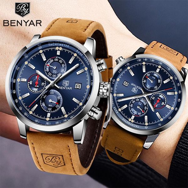 wristwatches 2021 quartz men's watches benyar sport wristwatch men waterproof chronograph military clock reloj hombres, Slivery;brown
wristwatches 2021 quartz men's watches benyar sport wristwatch men waterproof chronograph military clock reloj hombres, Slivery;brown