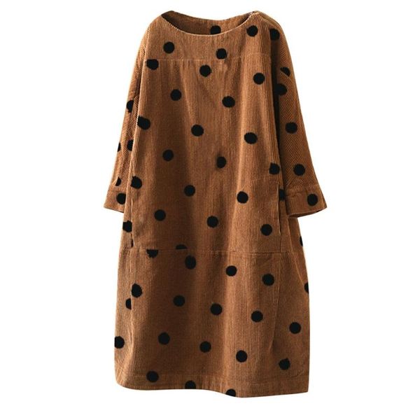 casual dresses home&nest autumn spring women plus size 5xl corduroy dress ladies o-neck long sleeve dot printed loose, Black;gray
casual dresses home&nest autumn spring women plus size 5xl corduroy dress ladies o-neck long sleeve dot printed loose, Black;gray