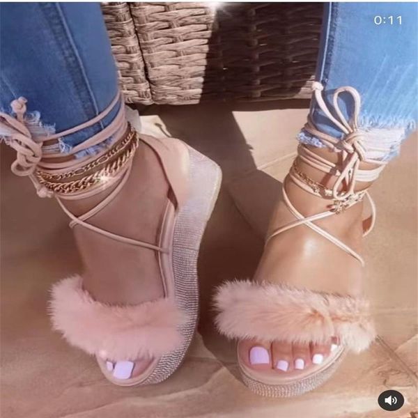 sandals faux fur women's fashion summer rhinestone crystal bling cross-tied lace-up ladies shoes platform female footwear 2021, Black
sandals faux fur women's fashion summer rhinestone crystal bling cross-tied lace-up ladies shoes platform female footwear 2021, Black