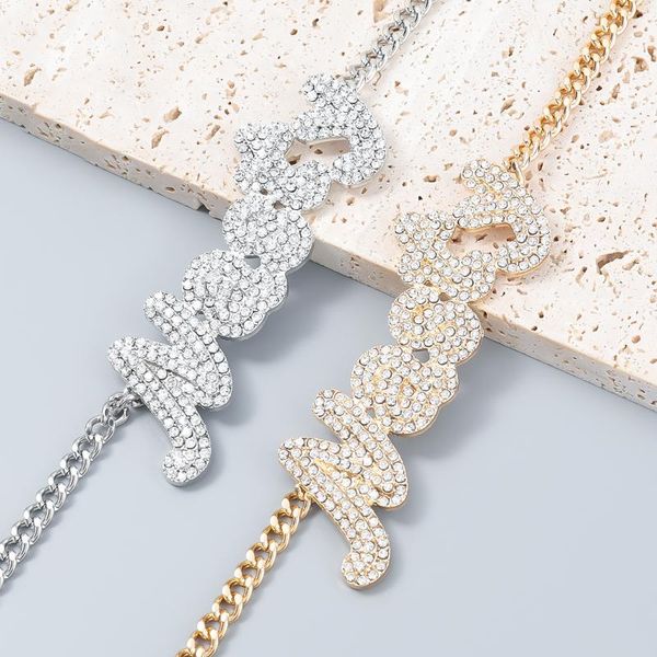 chokers jijiawnehua trend sparkling rhinestone alloy ladies letter necklace dinner party fashion statement jewelry accessories, Golden;silver
chokers jijiawnehua trend sparkling rhinestone alloy ladies letter necklace dinner party fashion statement jewelry accessories, Golden;silver