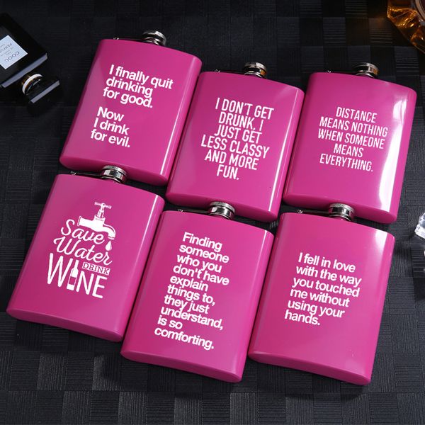 flask flagon 8oz pink meimei red special metal stainless steel wine pot for girls and women
flask flagon 8oz pink meimei red special metal stainless steel wine pot for girls and women