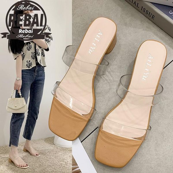 slippers 2021 pvc jelly sandals open toed high heels slip-on women transparent zapatos de mujer tacon sapatos femininos plus35-43, Black
slippers 2021 pvc jelly sandals open toed high heels slip-on women transparent zapatos de mujer tacon sapatos femininos plus35-43, Black