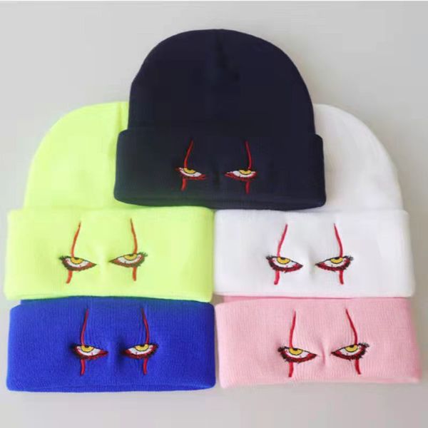 woolen hats cartoon embroidery scary clown eyes knitted hat pullover cold caps, Blue;gray
woolen hats cartoon embroidery scary clown eyes knitted hat pullover cold caps, Blue;gray