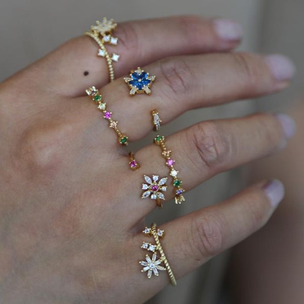fashion cute flower ring sets for women modern minimal girl gift red blue cz adorable rings finger jewelry wedding, Slivery;golden
fashion cute flower ring sets for women modern minimal girl gift red blue cz adorable rings finger jewelry wedding, Slivery;golden