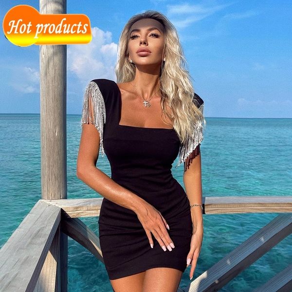 two piece dress you fancy black mini dress of crystal chain tassels design square turtleneck celebrity party bandage club 9xoi, White
two piece dress you fancy black mini dress of crystal chain tassels design square turtleneck celebrity party bandage club 9xoi, White