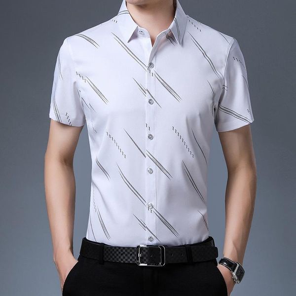 summer casual dress shirts for men clothing fashion male turn-down collar short sleeve shirt business youth print chemise homme men's, White;black
summer casual dress shirts for men clothing fashion male turn-down collar short sleeve shirt business youth print chemise homme men's, White;black