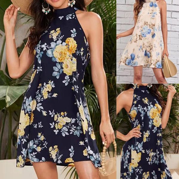 casual dresses halter floral print mini dress high street summer 2021 vintage sleeveless beach party short for women, Black;gray
casual dresses halter floral print mini dress high street summer 2021 vintage sleeveless beach party short for women, Black;gray