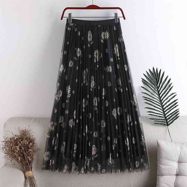 autumn small daisy pleated skirt stitching mesh on both sides wear high waist long a-line 210527, Black
autumn small daisy pleated skirt stitching mesh on both sides wear high waist long a-line 210527, Black