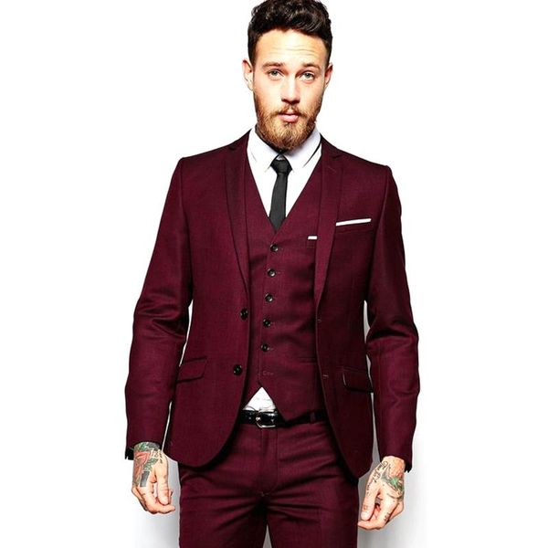 men's suits & blazers mens burgundy suit for 2021 wedding spring fall business casual manl tuxedo jacket 3 piece set groom terno men, White;black
men's suits & blazers mens burgundy suit for 2021 wedding spring fall business casual manl tuxedo jacket 3 piece set groom terno men, White;black