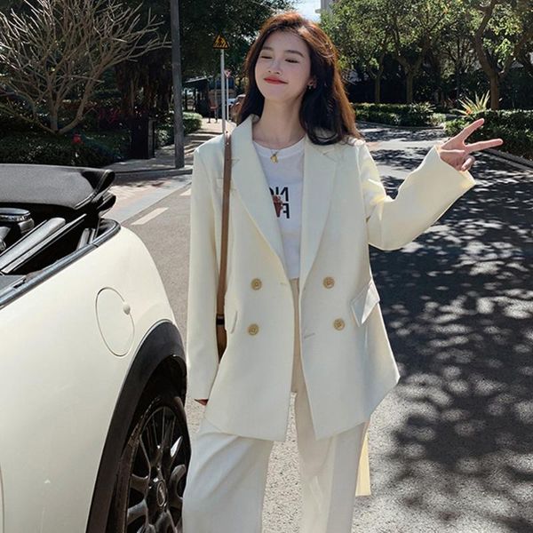 women's two piece pants minimalist spring autumn fashion ladies lace-up suits blazer + office wear suit women 2pcs, White
women's two piece pants minimalist spring autumn fashion ladies lace-up suits blazer + office wear suit women 2pcs, White