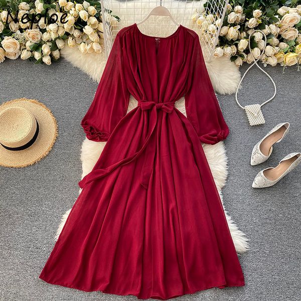 neploe o neck lantern long sleeve candy color dress women high waist hip sashes a line long vestidos spring new loose robe 210423, Black;gray
neploe o neck lantern long sleeve candy color dress women high waist hip sashes a line long vestidos spring new loose robe 210423, Black;gray