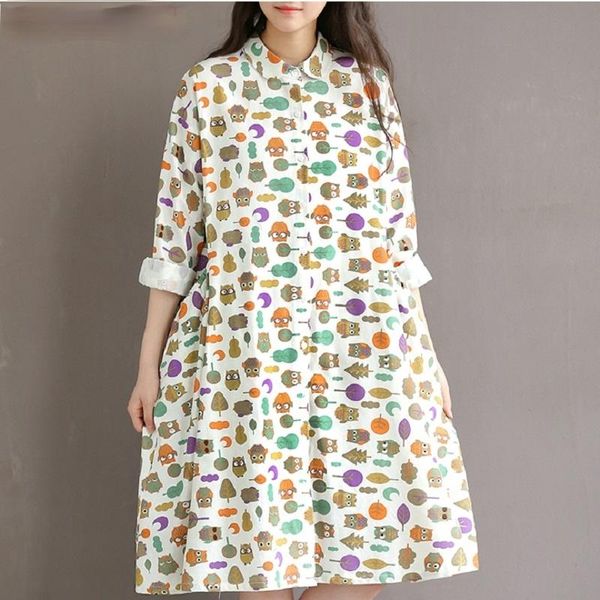 casual dresses japanese mori girl autumn spring women shirt dress turn-down collar anime printed cute loose kawaii cotton linen, Black;gray
casual dresses japanese mori girl autumn spring women shirt dress turn-down collar anime printed cute loose kawaii cotton linen, Black;gray
