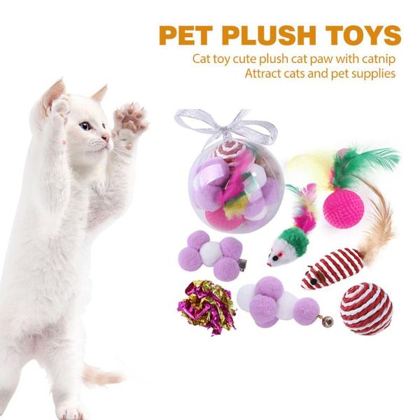 cat toys 7pcs plush tease dog ball creative chewing activation colorful interactive training toy pet roller supplies
cat toys 7pcs plush tease dog ball creative chewing activation colorful interactive training toy pet roller supplies