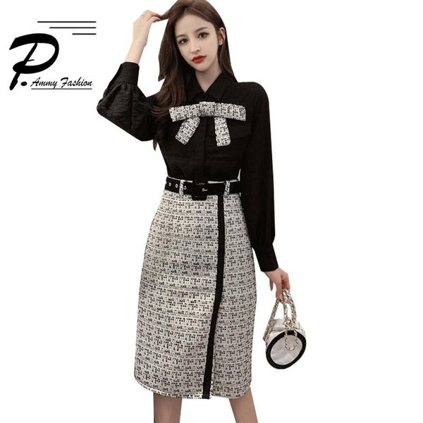 two piece dress 2021 autumn and winter fashion suit bow lapel shirt + skirt two-piece women plaid sweet sets, White
two piece dress 2021 autumn and winter fashion suit bow lapel shirt + skirt two-piece women plaid sweet sets, White