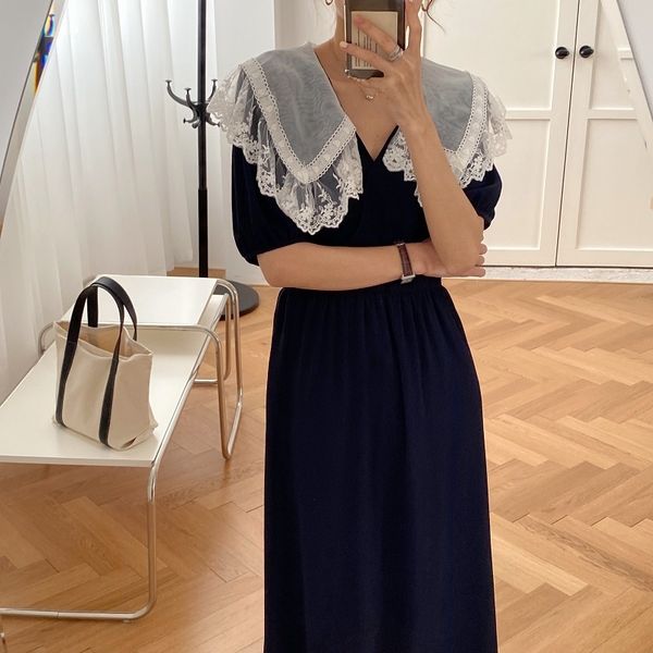 dresses vinatge elegant organza doll lace collar summer korean style maxi party black es vestidos, Black;gray
dresses vinatge elegant organza doll lace collar summer korean style maxi party black es vestidos, Black;gray