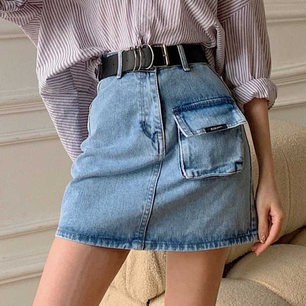 fashion skirts denim short women's summer 21 spring and korean high waist loose small a-line with belt, Black
fashion skirts denim short women's summer 21 spring and korean high waist loose small a-line with belt, Black