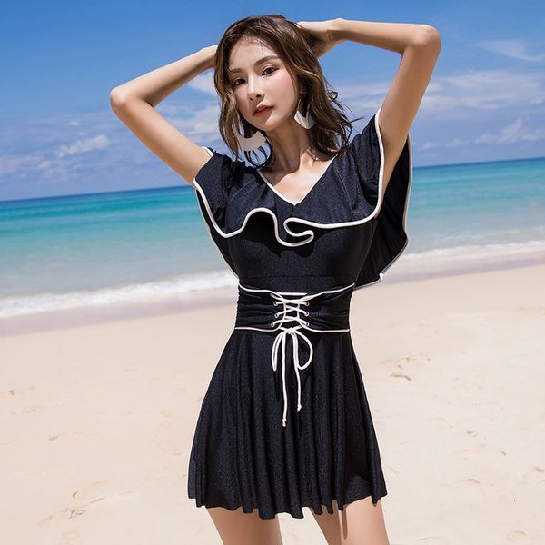 Maid woman piece with push up May female tankini beach women's swimsuit cover, White;black
Maid woman piece with push up May female tankini beach women's swimsuit cover, White;black