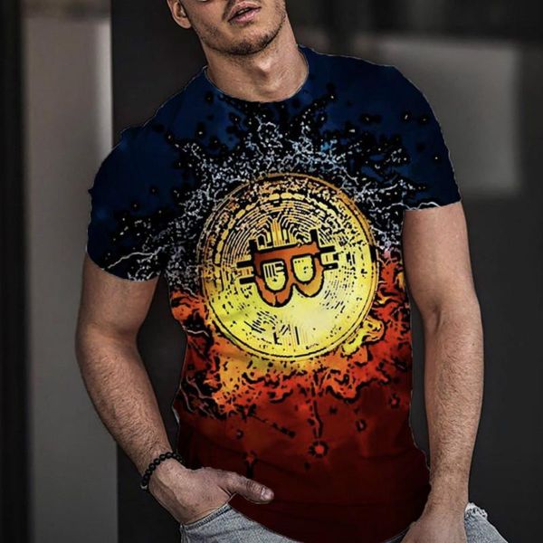 men's t-shirts summer t-shirt street punk style gold coin 3d large size casual short loose pullover, White;black
men's t-shirts summer t-shirt street punk style gold coin 3d large size casual short loose pullover, White;black