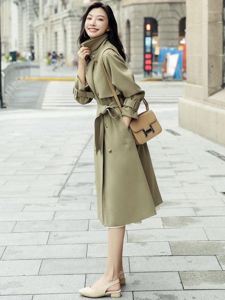 women's wool & blends autumn trench coat mid-length british style 2021 small korean loose design jacket, Black
women's wool & blends autumn trench coat mid-length british style 2021 small korean loose design jacket, Black