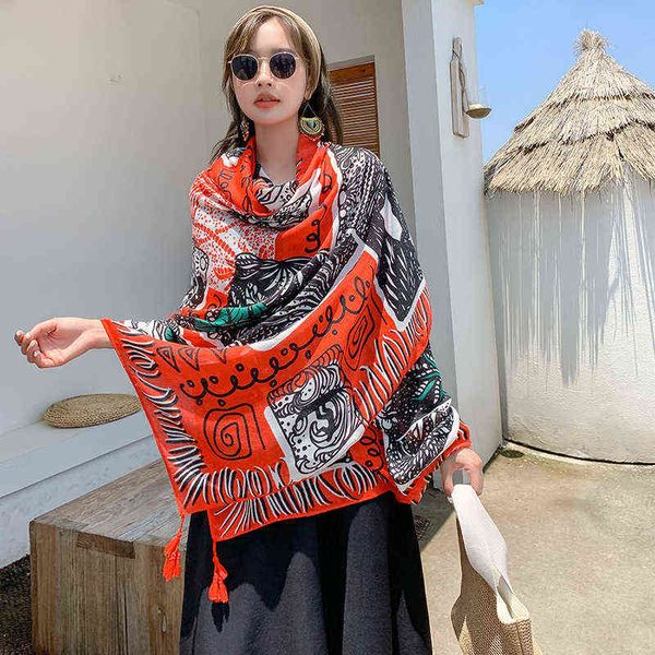 scarves scarf female spring autumn sunscreen cotton and linen dual use summer long korean shawl seaside holiday silk beach towel, Blue;gray
scarves scarf female spring autumn sunscreen cotton and linen dual use summer long korean shawl seaside holiday silk beach towel, Blue;gray
